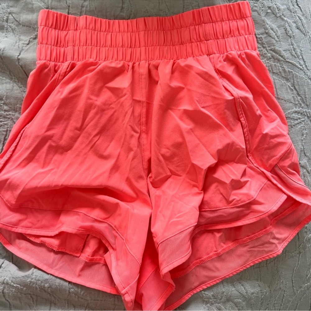 Athleta High-Rise Mesh Racer Shorts